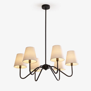 Aurvarira Lustre Classique Noir en Tissu Lumos