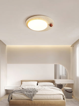 Orbia Lumière de Plafond Circulaire en Travertin