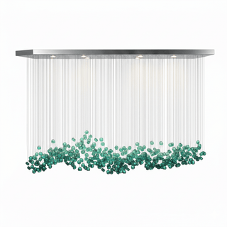 Crystal Stone Chandelier-Neutral Decor
