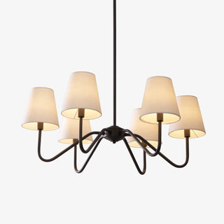 Aurvarira Lustre Classique Noir en Tissu Lumos