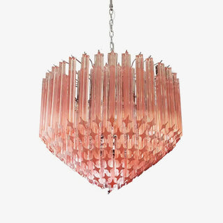 Aurora Lustre Rose Verre Prismes Géométrique