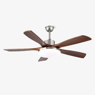 Plafonnier ventilateur moderne Orvian en bois