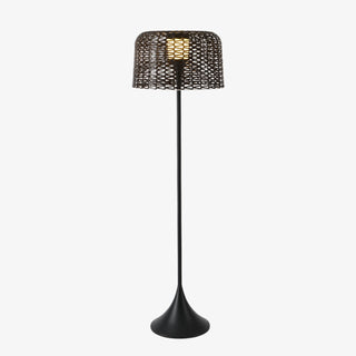 Callum Woven Solar Floor Lamp-Neutral Decor