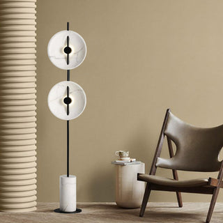 Mira Design Lampadaire Rond Nordique Métal Blanc Grande Salon
