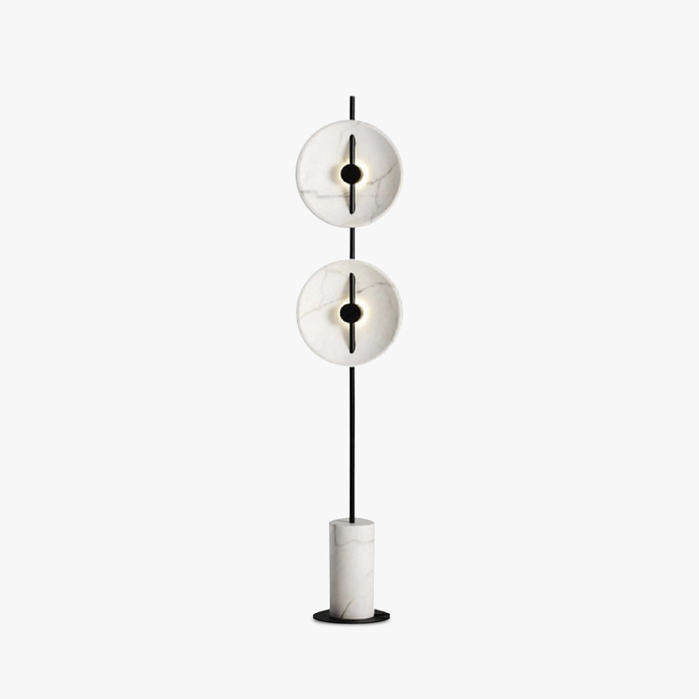 Mira Design Lampadaire Rond Nordique Métal Blanc Grande Salon