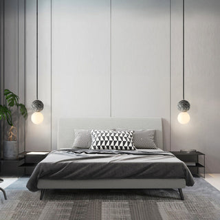 Luoxa Luminaires Suspensions Globe Moderne Pierre/Verre Rose/Gris/Noir/Blanc Salon-Luire