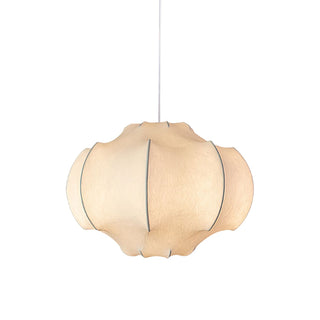 Silken Lotus Silk Pendant Lamp-Neutral Decor