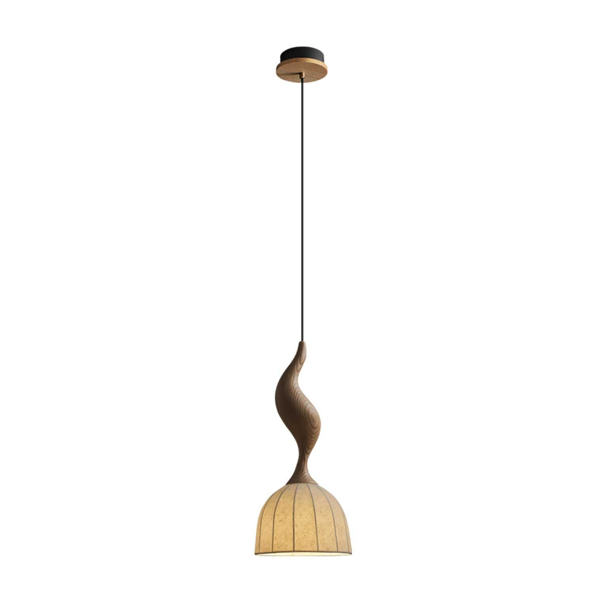 Colire Créativité Tordu Bois Suspension Lumière