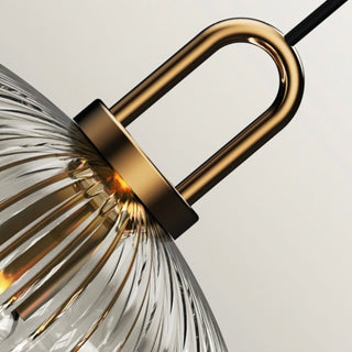 Arisha Moderne LED Suspension Doré Métal Verre Salle à Manger