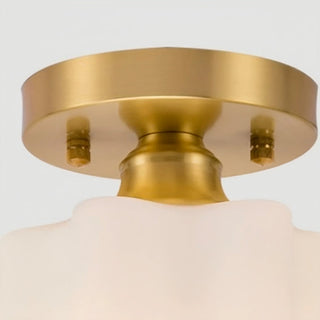 Arisha Vintage LED Plafonnier Laiton Métal Verre Salon Salle à manger