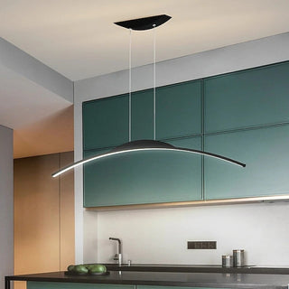 Arisha Suspension Moderne Linéaire LED Simple Nordique Noir Salon