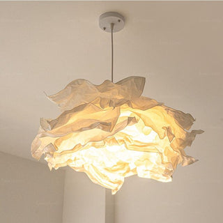 Ritta Wabi-sabi Nuage Métal Papier LED Suspension Étude Chambre à Coucher