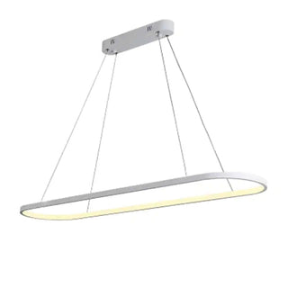 Arisha Suspension Ovale Moderne, Métal/Gel de Silice, Blanc/Noir/Or, Bar