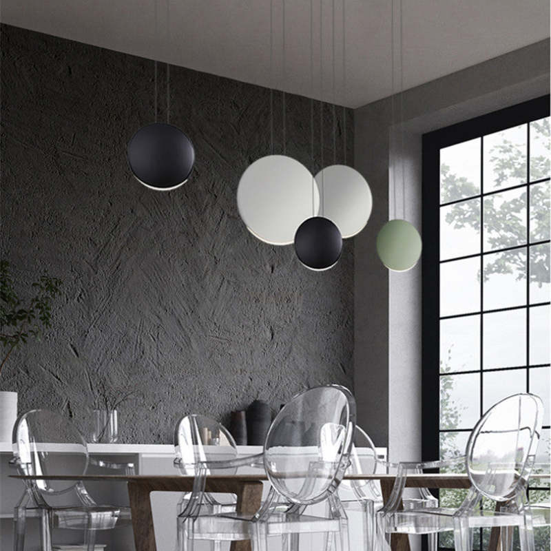 Valentina Suspension Ronde Simple, Métal/Résine, Noir/Vert/Brun/Gris/Blanc, Chambre à Coucher/Bureau