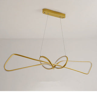 Arisha Suspension Minimalist Geometric Adjustable, Métal, Noir/Or, Salle à Manger