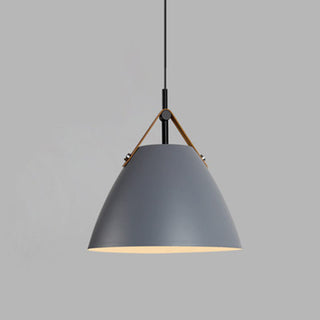 Arisha Suspension Conique Moderne, Métal, Nior/Blanc/Gris, Salon