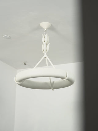 Tinsley Plaster Chandelier-Neutral Decor