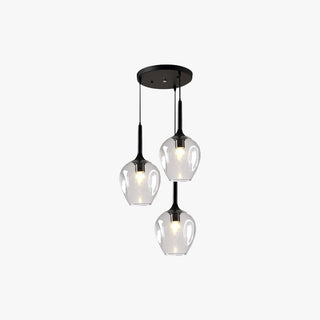 Valentina LED Suspension Bleu Gris Verre Salle à Manger Chambre à coucher