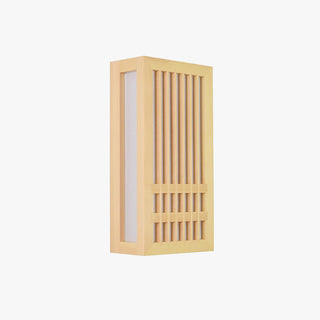 Muto Applique Murale Rectangulaire Vintage Bois/Acrylique Bois Brut Chambre à Coucher/Salon