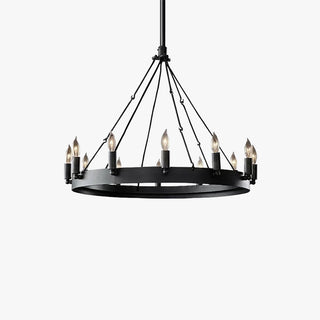 Silva Ronde Industrielle LED Suspension  Noir Métal Chambre à coucher