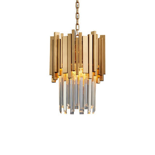 Kristy LED Suspension Or Chromé Métal Cristal Salon Chambre à couche