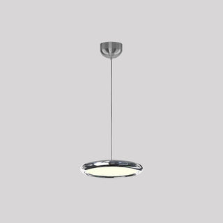 Arisha Suspension Ronde Moderne, Métal/Acrylique, Argent/Or/Rose Rouge, Salon