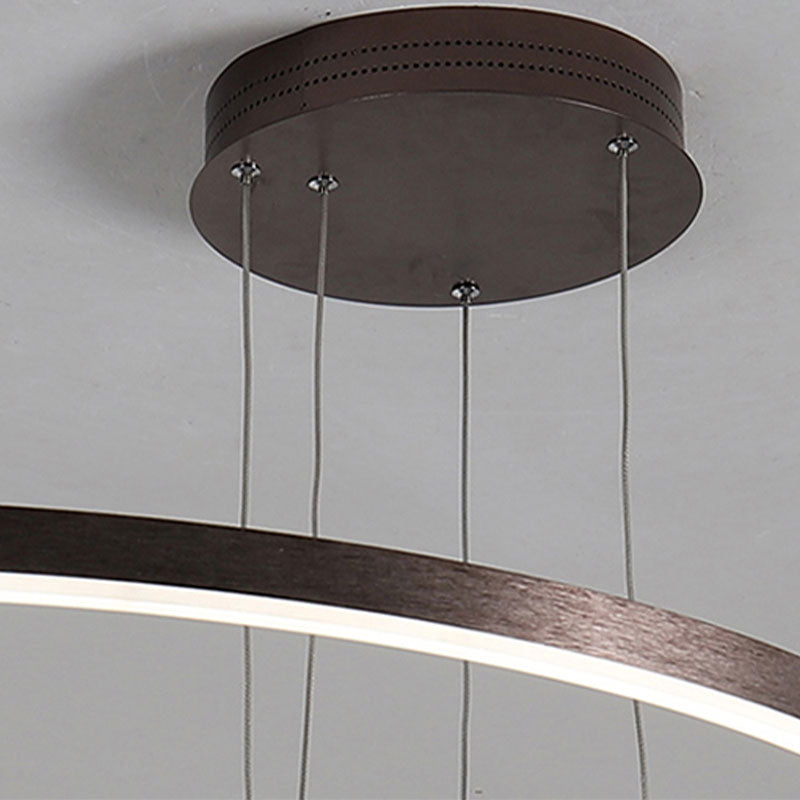 Zorin Suspension Anneau Moderne Métal Noir/Doré/Café Salon-Cielum