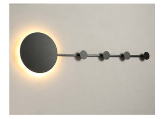 Arisha Porte-manteau Applique Murale Linéaire Moderne, Métal, Noir/Blanc, Chambre