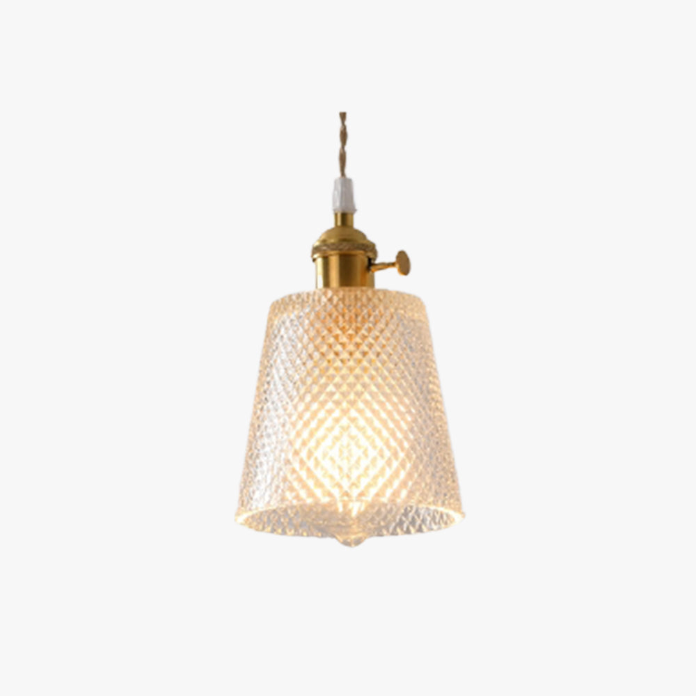 Valentina Luminaires Suspensions Art Deco Floral Vintage Métal/Verre Doré/Clair Salon/Chambre à Coucher