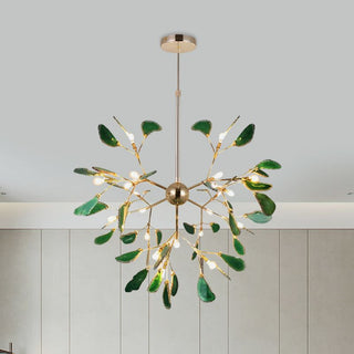 Arisha Art LED Suspension Bleu Métal Agate Salon Chambre à coucher