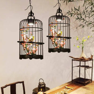 Arisha Art LED Suspension Noir Métal Chambre à coucher Salon