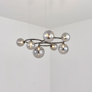Valentina Luminaires Suspensions Anneau Moderne Métal/Verre Noir/Blanc/Gris/Doré Chambre à Coucher