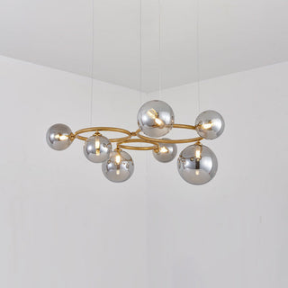 Valentina Luminaires Suspensions Anneau Moderne Métal/Verre Noir/Blanc/Gris/Doré Chambre à Coucher