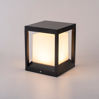 Ray Lampe Solaire Pilier Moderne, Métal, Noir, Allée