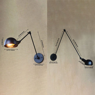 Epoch Applique Murale Réglable Industrielle, Métal, Noir, Bureau