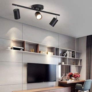 Arisha Moderne LED Plafonnier Blanc Noir Métal Salon Chambre à coucher