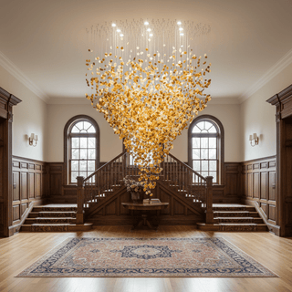 Crystal Stone Chandelier-Neutral Decor