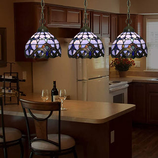 Tiffany Vintage LED Suspension Métal/Verre Chambre À Coucher