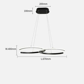 Arisha Luminaires suspension  de lumière pendante de l'anneau LED pour la salle à manger