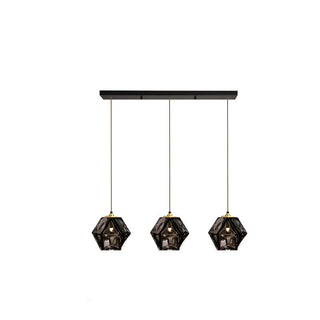 Valentina Polyèdre LED Suspension Métal Verre Cuisine Chambre à Coucher
