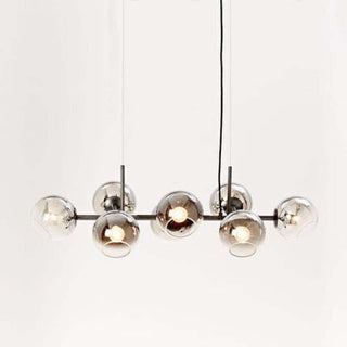 Valentina Suspension Boule Moderne Métal/Verre Noir/Doré Salon