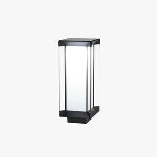 Ray Borne Extérieure Rectangulaire Moderne, Métal/Verre, Blanc/Noir, Cour