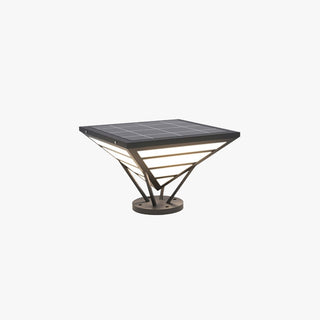 Ray Lampe de Poteau Triangle Moderne, Métal, Noir/Blanc,  Jardin