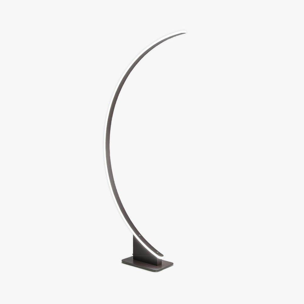 Ray Design Lampadaire Arche Simple Métal/Silicone Café/Blanc Salon/Chambre à Coucher