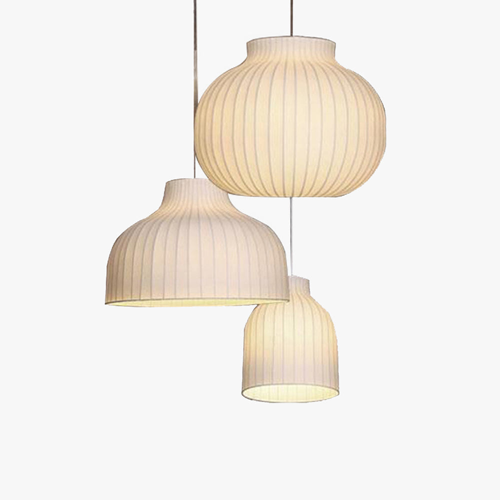 Ritta Suspension Vintage, Métal/Soie, Blanc, Salle à Manger