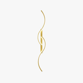 Rorel Applique Murale Vague Design Moderne Noir/Or Salon-Luire