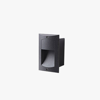 Ray Éclairage Escalier Extérieur Rectangulaire Simple, Métal/Acrylique, Noir, Escalier
