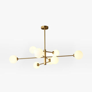 Teoxa Lustre Bulle Moderne. Cuivre/Verre. Noir/Cuivre. Salon-Luire