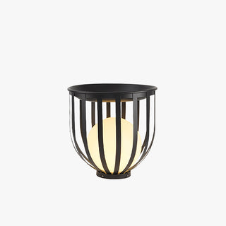 Ray Lampadaire Solaire Globe Moderne, Métal, Noir, Allée