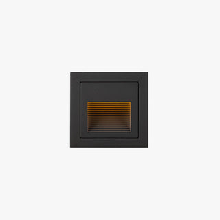 Ray Éclairage Escalier Extérieur Carré Simple, Métal/Acrylique, Noir/Gris/Blanc, Escalier